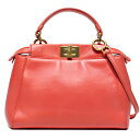 フェンディ FENDI ミニ ピーカブー ハンドバッグ ショルダーバッグ 2WAY 8BN244 レザー レッド ゴールド金具 ミニバッグ 小さめ ブランド 斜め掛け 女性 レディース ギフト プレゼント 贈り物 バースデー 誕生日