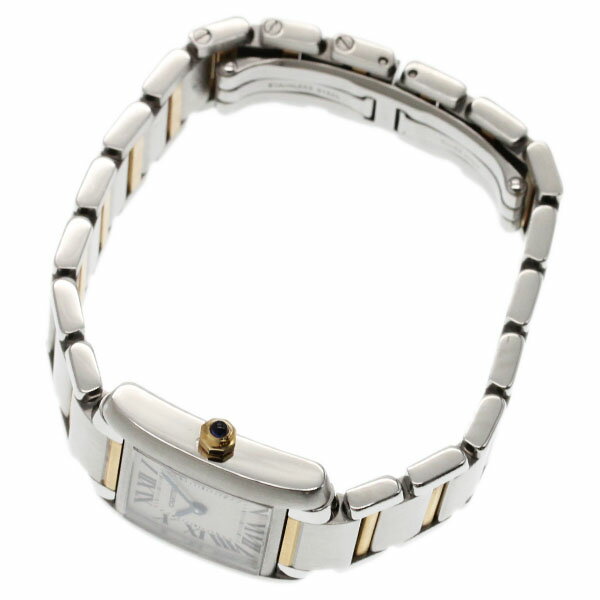 カルティエ Cartier タンク フランセーズ SM W51007Q4 アイボリー文字盤 SS/YG レ...