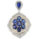 プラチナ K18YG サファイア ダイヤモンド ペンダントトップ S11.54ct D1.97ct イエローゴールド750 Pt900 宝石 ジュエリー オーバ...