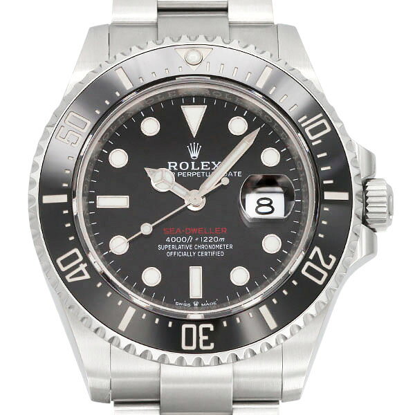 ロレックス ROLEX シードゥエラー 126600 ブラック文字盤 SS メンズ腕時計 自動巻き 43mm ランダム ステンレススチール デイト ダイバーズウォッチ セラクロムベゼル 1220m防水 クロノメーター オイスター 中古 プレゼント