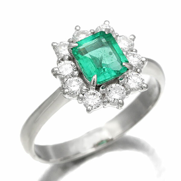 乐天商城 - プラチナ エメラルド ダイヤモンド 11.5号 E0.65ct D0.54ct Pt900 指輪 宝石 ジュエリー アクセサリー 女性 レディース おしゃれ ファッション 誕生石 5月 4月 誕生日 バースデー 記念日 プレゼント