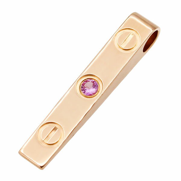 カルティエ Cartier ラブ プレート ピンクサファイア ペンダントトップ K18PG ピンクゴールド750 4.9g 金 宝石 ジュエリー アクセサリー ファッション おしゃれ 女性 レディース 誕生石 9月 誕生日 バースデー プレゼント ブランド