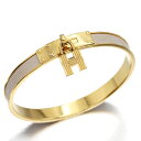 エルメス HERMES ケリー Hモチーフ GP/レザー バングル レディース 女性 アクセサリー ゴールドカラー 金色 ファッション おしゃれ バースデー 誕生日 プレゼント ブランド
