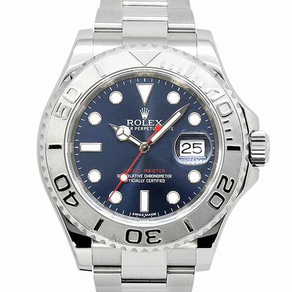 ロレックス ROLEX ヨットマスター ロレジウム 116622 ブルー文字盤 ランダム SS/プラチナ メンズ腕時計 自動巻き YACHT-MASTER 40mm 生産終了モデル 高級 男性 紳士 スポーティ 30代 40代 50代