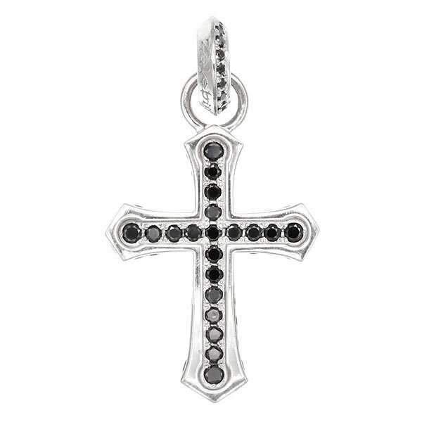 乐天商城 - K18WG ブラックダイヤモンド クロスモチーフ ペンダントトップ 4.9g レディース メンズ 中古 十字架 ネックレストップ アクセサリー ジュエリー 普段使い 誕生日 バースデー ギフト 18金 ホワイトゴールド 750