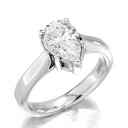 プラチナ ペアシェイプ ダイヤモンド リング 8号 D1.215ct D/VS-1 Pt900 指輪 宝石 ジュエリー レディース 女性 誕生石 4月 誕生日 ...
