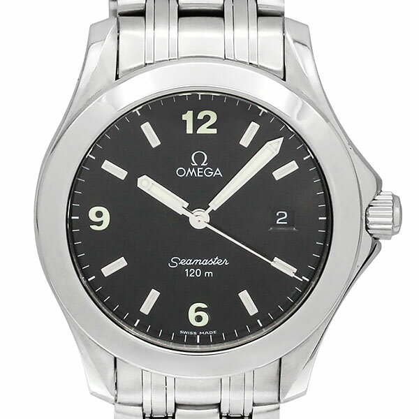 オメガ OMEGA シーマスター120 デイト 36mm SS ブラック文字盤 メンズ