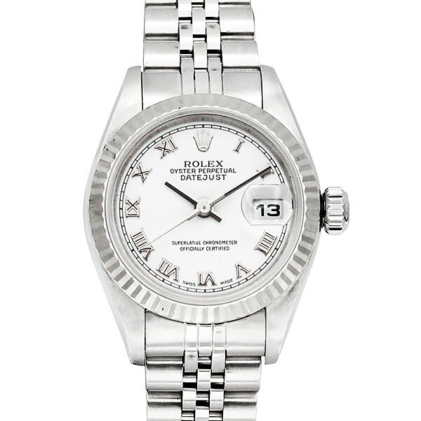 乐天商城 - ロレックス ROLEX デイトジャスト 79174 ホワイト文字盤 P番(2000年) SS/WG レディース腕時計 自動巻き DATEJUST 26mm ホワイトゴールド750 ウォッチ watch 女性 ファッション おしゃれ 誕生日 プレゼント ブランド