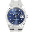 ロレックス ROLEX オイスターパーペチュアル デイト 15200 ブルー文字盤 P番 SS メンズ腕時計 自動巻き 34mm OYSTER PERPETUAL DATE 男性 紳士 ビジネスマン プレゼント 20代 30代 40代 50代