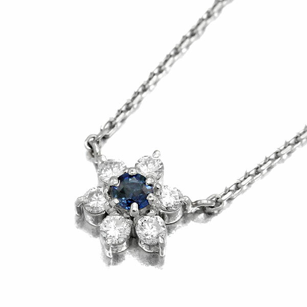 プラチナフラワーモチーフサファイア...