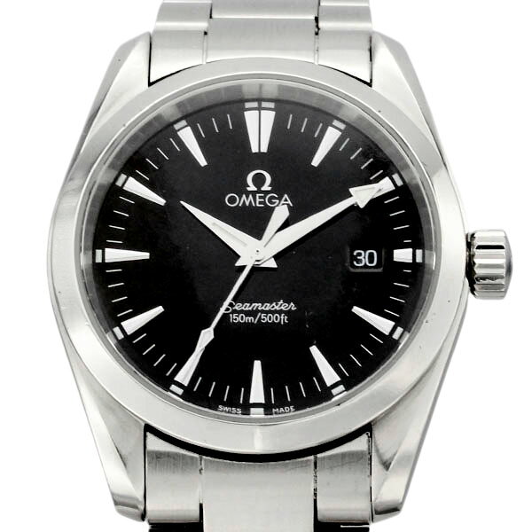 乐天商城 - オメガ OMEGA シーマスター アクアテラ ブラック文字盤 SS メンズ腕時計 クォーツ Seamaster 36mm ステンレススチール ウォッチ watch 男性 ビジネスマン 普段使い ファッション おしゃれ 誕生日 バースデー プレゼント ブランド