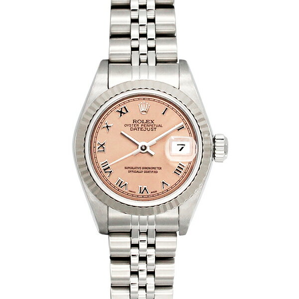 C, D, T, R, W - ロレックス ROLEX デイトジャスト 79174 SS WG 自動巻き 26mm レディース腕時計 中古 ピンク ローマ文字盤 DATEJUST P番 2000年頃製 コンビ ステンレス ホワイトゴールド 高級時計 女性用 人気 定番モデル