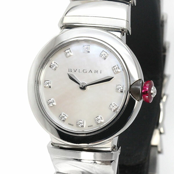 ブルガリ BVLGARI ブルガリ ルチェア LU28S シェル文字盤 12Pダイヤ レディース腕時計 クォーツ 女性 誕生日 バースデー プレゼント ブランド(2)