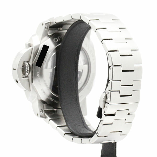 パネライ PANERAI ルミノール1950 マリーナ 3DAYS GMT パワーリザーブ PAM00329 ブラック文字盤 SS メンズ腕時計 自動巻き Luminor 44mm シースルーバック 男性 ビジネスマン 通勤 日常使い 誕生日 バースデー プレゼント ブランド