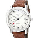 ゼニス ZENITH ポートロワイヤル Vエリート GMT 01/02.0451.682 シルバー/ホワイト文字盤 SS/レザー メンズ腕時計 自動巻き 38mm 男性 紳士 ビジネスマン ブランド 30代 40代 50代