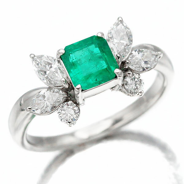 Other - 新品仕上げ済み プラチナ エメラルド ダイヤモンド リング 13.5号 E0.79ct D0.80ct Pt900 5.6g 指輪 宝石 ジュエリー アクセサリー 女性 レディース 可愛い ファッション おしゃれ 誕生石 5月 誕生日 バースデー 記念日 プレゼント