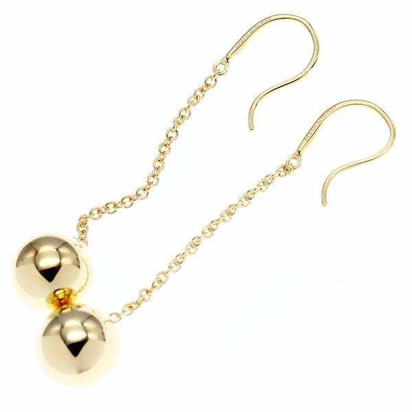 ティファニー TIFFANY&Co. ハードウェア ボールフック ピアス イエローゴールド750 両耳 ロングピアス ジュエリー アクセサリー 可愛い おしゃれ ファッション 人気 女性 レディース シンプル 誕生日 バースデー プレゼント ブランド