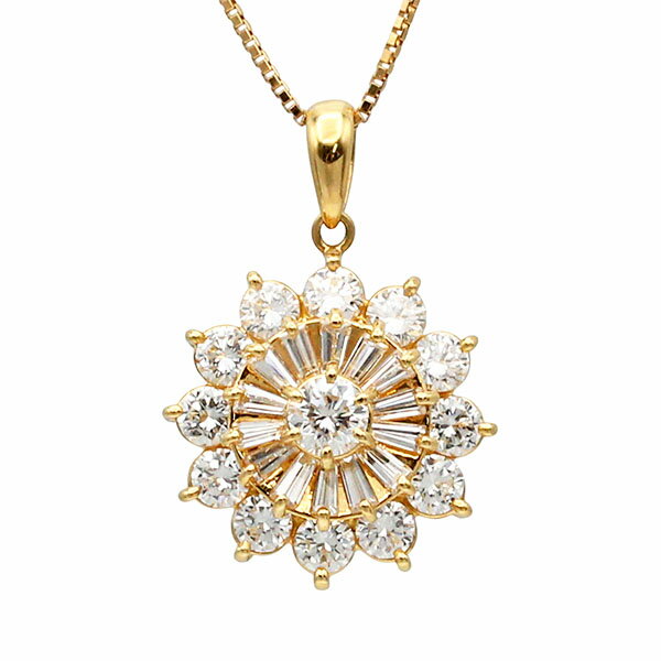 Rakuten - K18YG ダイヤモンド スライドチェーン ネックレス 45cm D0.275ct/1.75ct イエローゴールド750 6.1g 宝石 ジュエリー アクセサリー 女性 レディース おしゃれ ファッション 記念日 誕生石 4月 誕生日 バースデー プレゼント 華やか