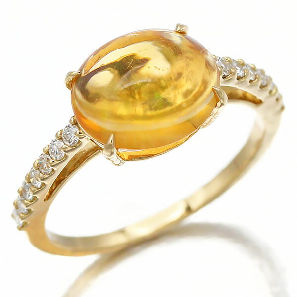 K18YGオパールダイヤモンドリン...