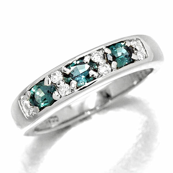 乐天商城 - プラチナ PT900 アレキサンドライト AX0.55ct ダイヤモンド D0.11ct リング 12号 5.5g レディース ジュエリー 指輪 宝石 希少石 カラーチェンジ アクセサリー 普段使い プレゼント ギフト 中古