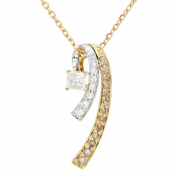 乐天商城 - K18YG/WG ダイヤモンド スライドチェーン ネックレス 45cm D0.22ct/0.22ct ゴールド750 4.22g 宝石 ジュエリー アクセサリー 女性 レディース 記念日 誕生石 4月 誕生日 バースデー プレゼント