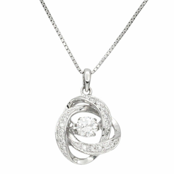 乐天商城 - プラチナ ダンシングダイヤモンド ネックレス 50cm D0.302ct D0.10ct 4.7g レディース 中古 鑑別書付き スライドチェーン ペンダント ダイヤモンドネックレス ジュエリー アクセサリー 揺れるデザイン 普段使い 記念日 ギフト プレゼント PT900 PT850