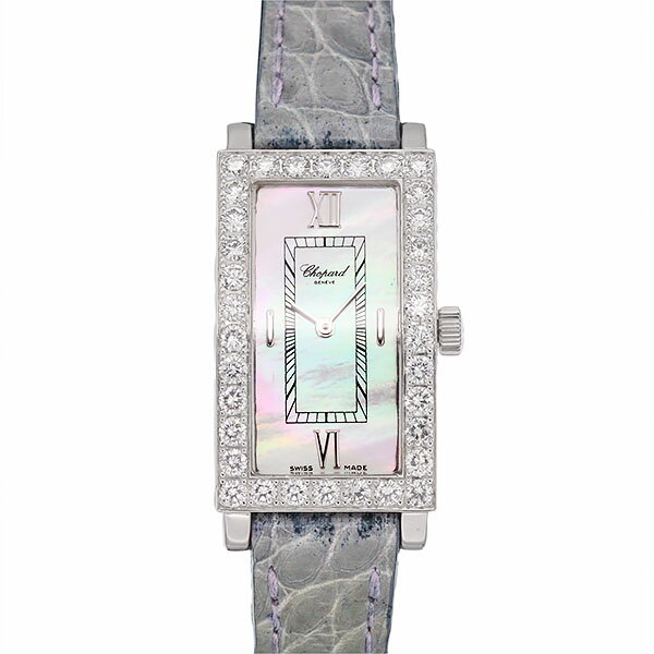 ショパール Chopard ホワイトオブマザーオブパール文字盤 K18WG 750 18金 ダイヤモンドベゼル レディース腕時計 クォーツ 23mm 白蝶貝 ブランド 高級時計 ジュエリーウォッチ ビジネス フォーマル ファッション 誕生日 プレゼント