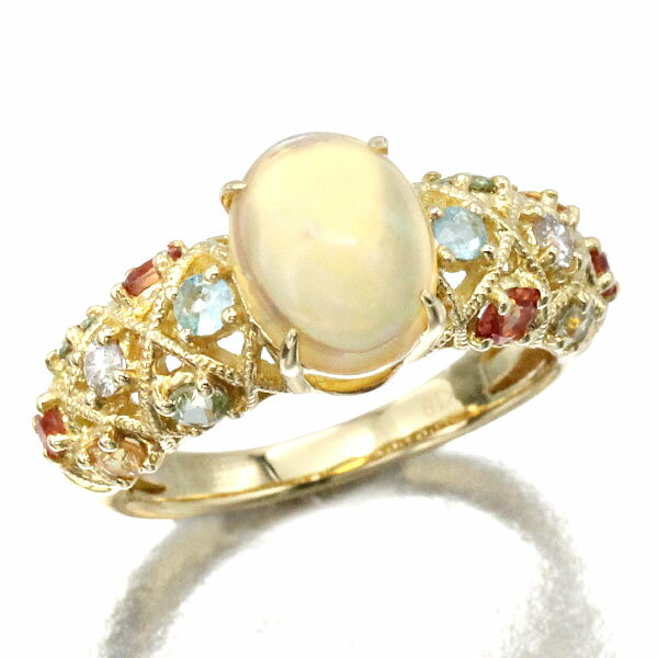 K18YGオパールサファイアトルマ...