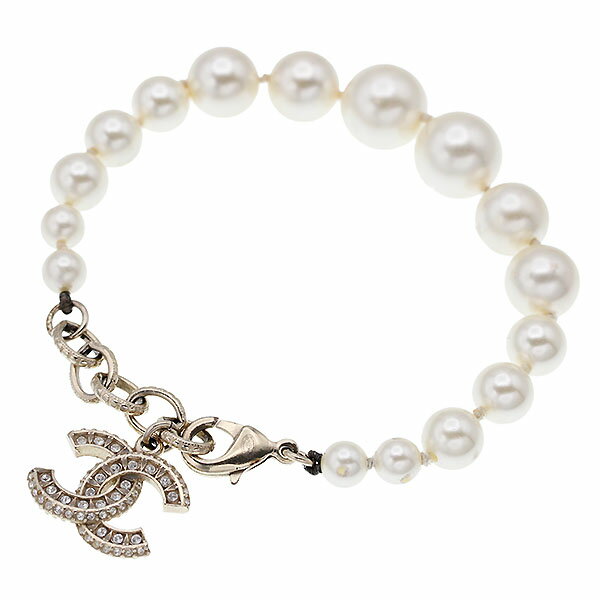 新品未使用　定番　シャネル　CHANEL ブレスレット　パール　チャーム付き org.jpg