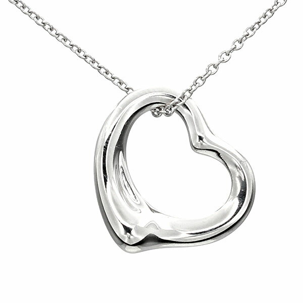 乐天商城 - ティファニー TIFFANY&Co. エルサ・ペレッティ オープンハート ペンダント ネックレス PT950 41cm 5.5g レディース 中古 プラチナ アクセサリー ジュエリー ブランド 定番 人気 ハートモチーフ シンプル ギフト プレゼント 記念日 贈り物