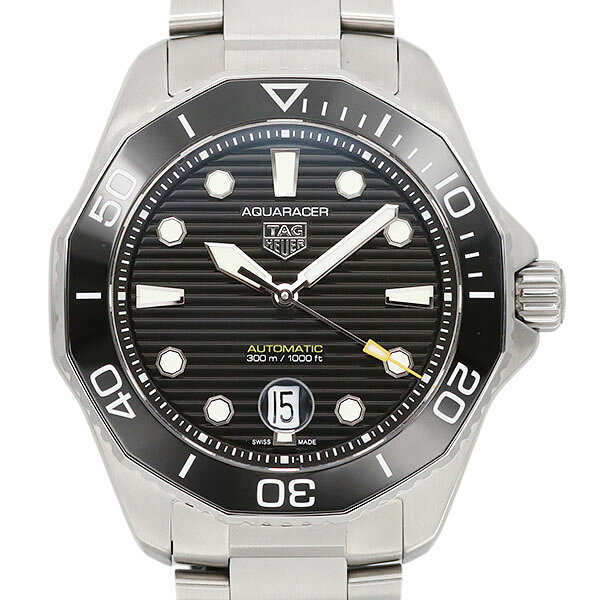 タグ・ホイヤー TAG Heuer アクアレーサー プロフェッショナル300 WBP201A.BA0632 メンズ腕時計 SS セラミック ブラック文字盤 自動巻き 43mm 中古 ダイバーズウォッチ 300m防水 デイト 回転ベゼル キャリバー5 誕生日 プレゼント