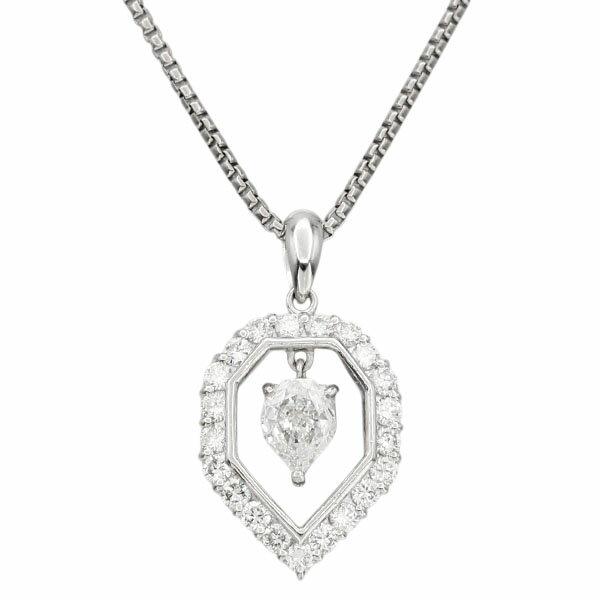 乐天商城 - プラチナ ダンシングダイヤモンド ネックレス D0.523ct D0.64ct 43cm 12.2g レディース 中古 PT850 PT900 アクセサリー ジュエリー 揺れるデザイン シンプル フォーマル 普段使い ギフト プレゼント 記念日 贈り物 上品