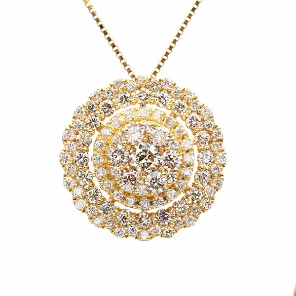 K18YG ダイヤモンド ネックレス スライドチェーン D1.48ct 45cm 5.3g レディース 中古 イエローゴールド 750 18金 宝石 ジュエリー アクセサリー ダイヤモンドネックレス エレガント 華やか 上品 フォーマル デイリー ファッション プレゼント