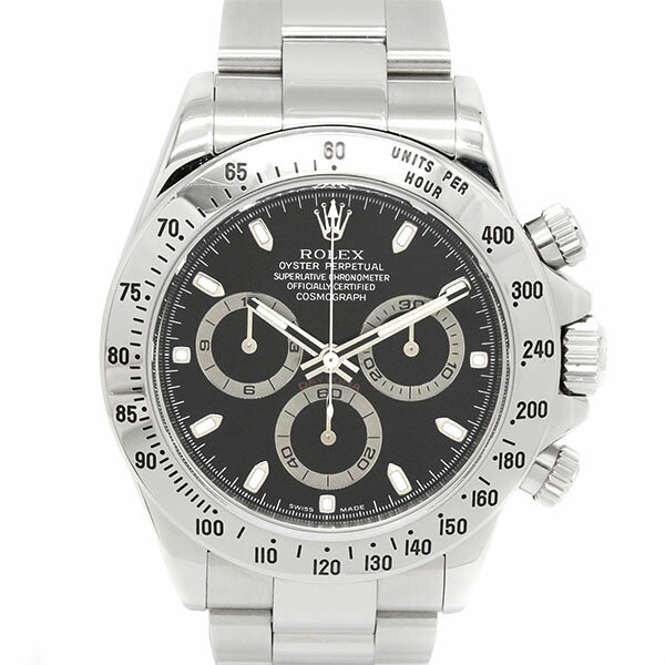 デイトナ 腕時計（メンズ） ロレックス ROLEX デイトナ 116520 ブラック文字盤 F番 SS メンズ腕時計 自動巻き DAYTONA 40mm ステンレススチール ウォッチ 高級 男性 紳士 ハイブランド 人気 20代 30代 40代 50代