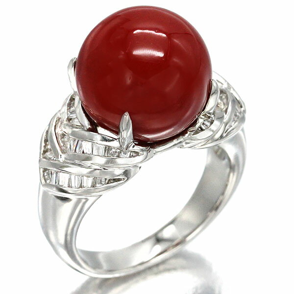 プラチナサンゴダイヤモンドリング1...