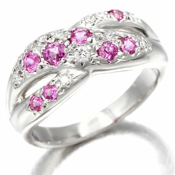 乐天商城 - タサキ TASAKI ダイヤモンド ピンクサファイア リング PT900 D0.13ct 15号 9.7g レディース 中古 指輪 田崎真珠 プラチナ ジュエリー アクセサリー 宝石 ブランドリング ファッション ギフト プレゼント 記念日 誕生日 贈り物