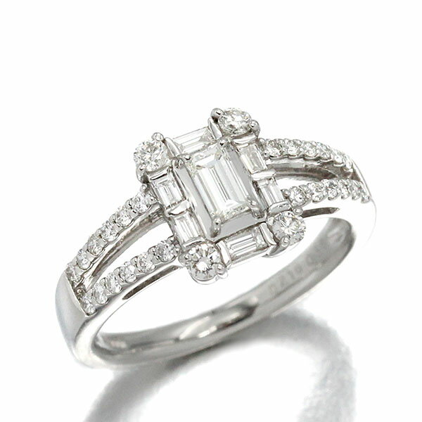乐天商城 - プラチナ ダイヤモンド リング 12.5号 D0.216ct/0.56ct Pt900 指輪 ジュエリー 宝石 レディース 女性 アクセサリー 上品 ギフト 贈り物 シンプル 誕生日 プレゼント 誕生石 4月