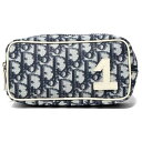ディオール Dior トロッター ポーチ ネイビー ホワイト ブランド 小物入れ コスメポーチ アクセサリーポーチ 女性 レディース 誕生日 バースデー プレゼ...