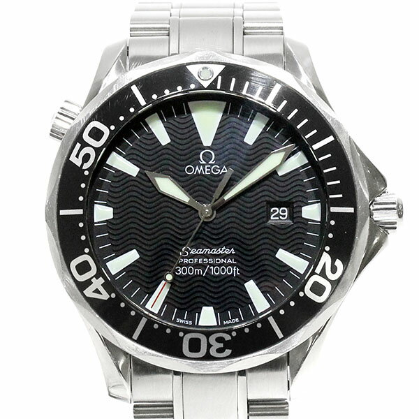 オメガ OMEGA シーマスター プロフェッショナル 300M 2264.50 ブラック文字盤 SS メンズ腕時計 クォーツ Seamaster Professional 41mm 生産終了モデル 男性 ブランド 紳士 ビジネスマン ダイバーウォッチ