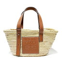 ロエベ LOEWE バスケットバッグ スモール 327.02.S93 ラフィカ カーフスキン ナチュラル/タン ハンドバッグ かごバッグ お洒落 カジュアル フ...