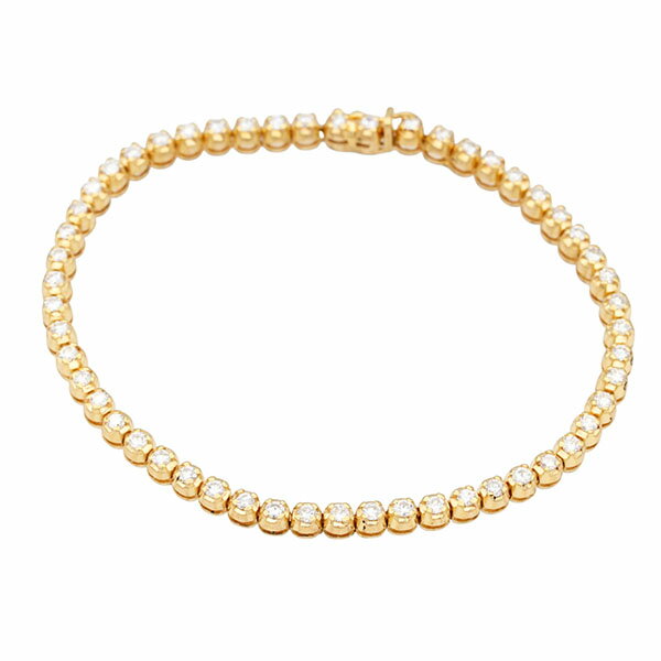 乐天商城 - K18YG ダイヤモンド ブレスレット 17.5cm D1.50ct イエローゴールド750 12.1g 宝石 ジュエリー アクセサリー 女性 レディース おしゃれ ファッション 誕生石 4月 誕生日 バースデー 記念日 プレゼント