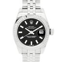 ロレックス ROLEX デイトジャスト 179174 ランダム SS/WG ブラック文字盤 レディース腕時計 自動巻き DATEJUST 26mm ホワイトゴールド750 ウォッチ 女性 ビジネス 通勤 誕生日 プレゼント ブランド(2)