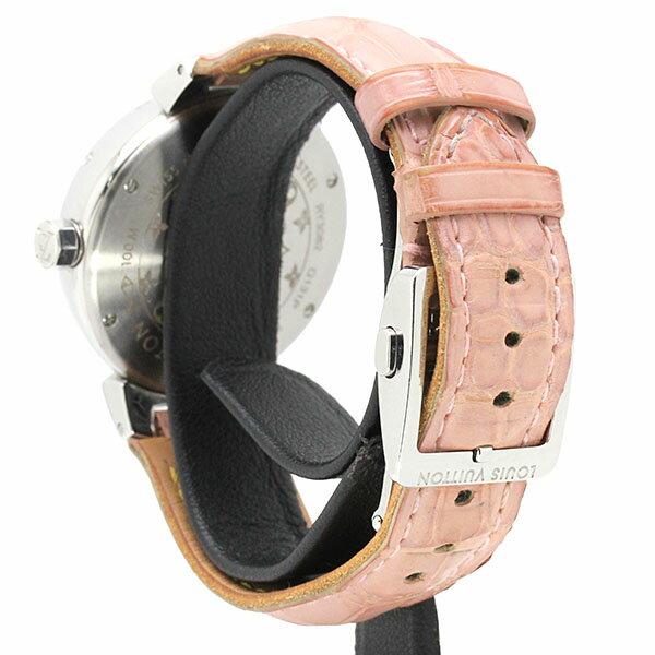 ルイ・ヴィトン LOUIS VUITTON タンブール フォーエヴァー Q131P シルバー文字盤 SS 12Pダイヤ レディース腕時計 クォーツ Tambour 34mm ウォッチ watch 女性 誕生日 バースデー プレゼント ブランド 通勤 ビジネス 日常使い