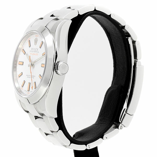 美品 ロレックス ROLEX ミルガウス 116400 ホワイト文字盤 SS メンズ腕時計 自動巻き MILGAUSS 40mm トロピカルマンゴー 生産終了モデル 高性能磁気遮断シールドシステム 男性 紳士 ビジネスマン プレゼント ブランド