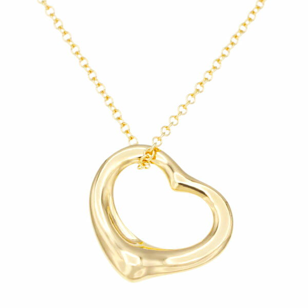 乐天商城 - ティファニー TIFFANY&Co. エルサ・ペレッティ オープンハート ネックレス 41cm K18YG 4.2g レディース 中古 18金 ゴールド 750 ジュエリー アクセサリー ファッション ギフト 記念日 バースデー 誕生日 プレゼント