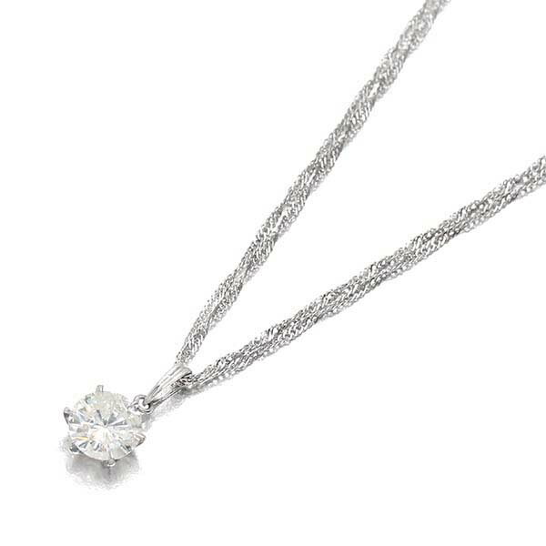 Rakuten - Pt900 ダイヤモンド 2重チェーン ネックレス D1.213ct 40cm 4.0g レディース 中古 ペンダント ジュエリー プラチナ ダイヤ 首飾り アクセサリー 宝飾 フォーマル カジュアル 普段使い パーティー エレガント 上品 ギフト 記念日 華やか ドレスコーデ デイリー