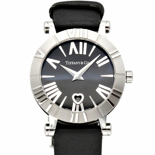 ティファニー TIFFANY&Co. アトラス Z1300.11.11A10A00A ブラック文字盤 SS レディース腕時計 クォーツ Atlas 30mm ウォッチ watch 女性 誕生日 バースデー プレゼント ブランド ファッション おしゃれ ハート カジュアル 日常使い