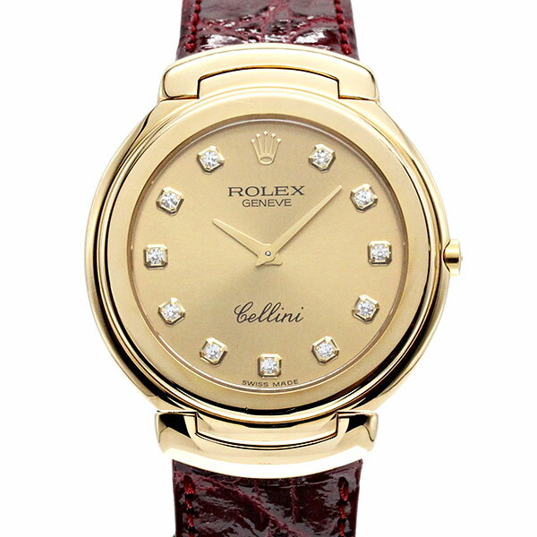 ロレックス ROLEX チェリーニ 6623 メンズ腕時計 K18YG 11Pダイヤ E番 クォーツ 1991年頃製 イエローゴールド750 男性 プレゼント 誕生日 クリスマス 記念日 ブランド 高級 20代 30代 40代 50代 贈り物 ギフト