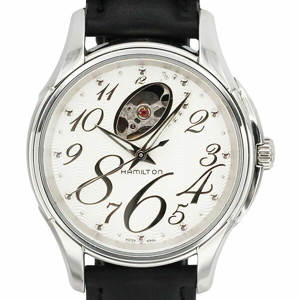 Rakuten - ハミルトン HAMILTON ジャズマスター H324650 シルバー文字盤 SS 自動巻き 38mm メンズ腕時計 社外製ベルト 中古 ステンレススチール レザー ドレスウォッチ ビジネス 通勤 シンプル 誕生日 プレゼント