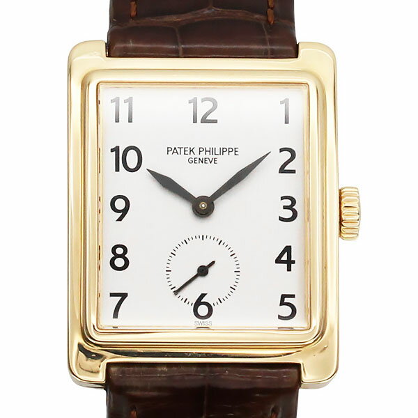 パテックフィリップ PATEK PHILIPPE ゴンドーロ 5010 K18YG 手巻き 26mm メンズ腕時計 中古 アイボリー文字盤 GONDOLO 18金 ゴールド 750 ドレスウォッチ 角型ケース スモールセコンド 高級時計 男性用 人気 クラシックモデル